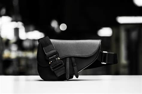 mens dior sadsdlebag|Dior leather saddle bag.